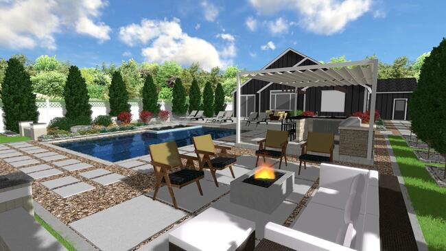 Beautiful backyard design